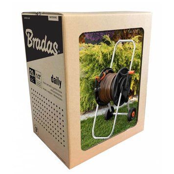 Cărucior metalic cu furtun 1/2&Prime; 20 m și accesorii Black Line (ECO-AG26020SET1) ECO-AG26020SET1